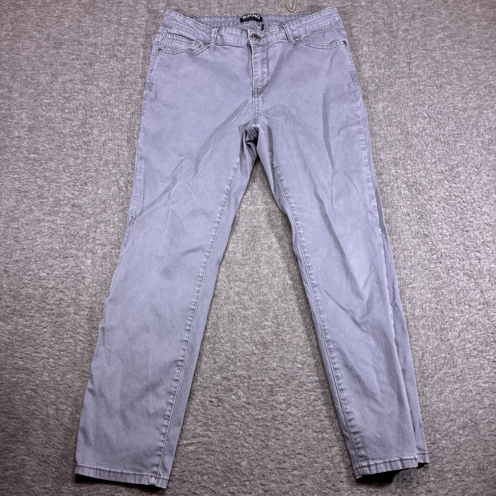 Buffalo David Bitton Skinny Jeans Womens 8/29 Gray Ankle Grazer Mid-Rise